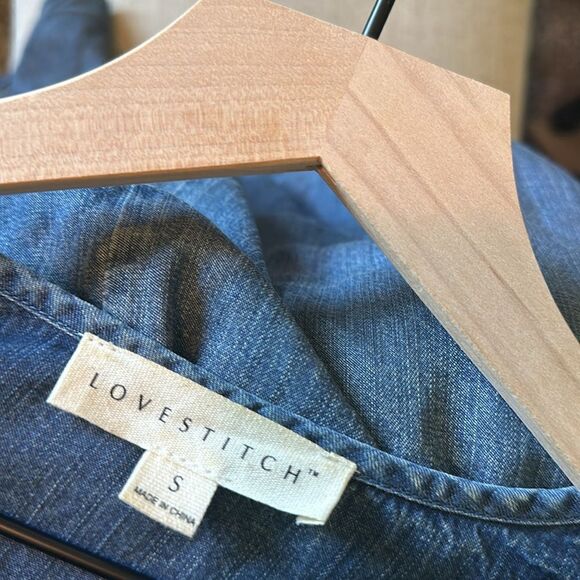Love Stitch Denim Pintuck Tencel Dress - Picture 4 of 5